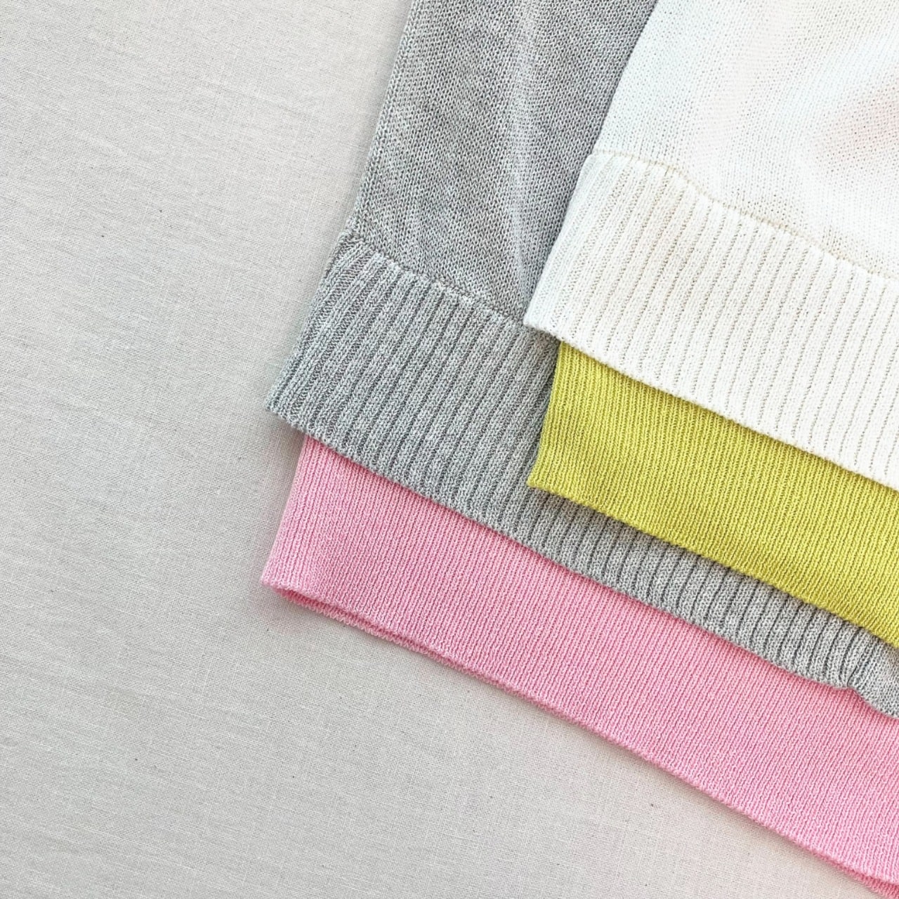 レイヤード風バイカラーカーデ グレー×ピンク Free