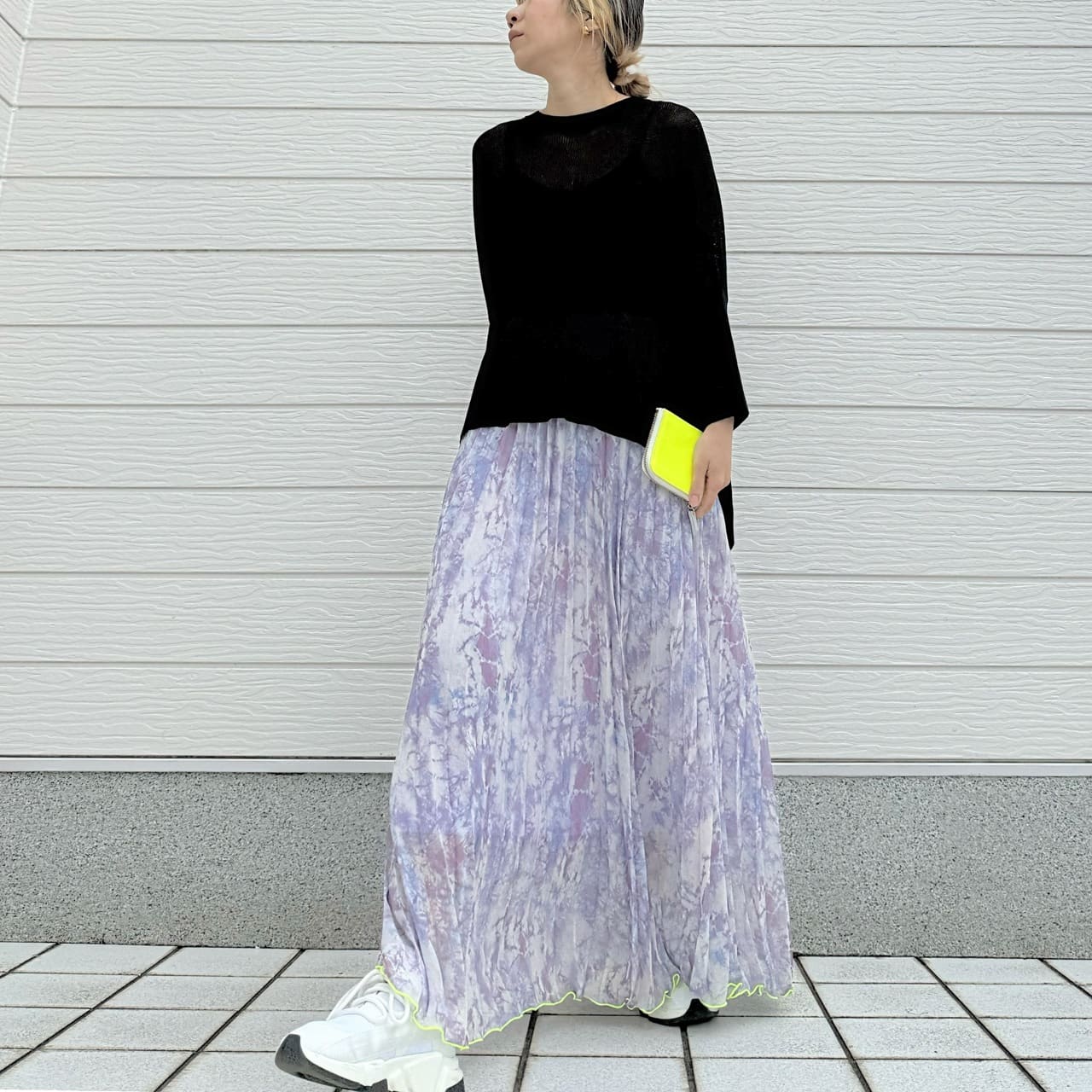 UV片畦ボックスニット グリーン Free