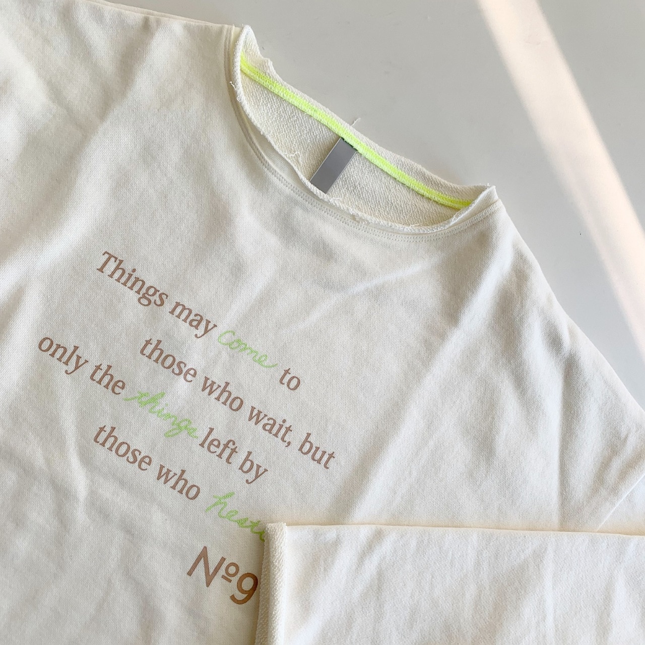 裏毛ロゴトレーナー アイボリー Free