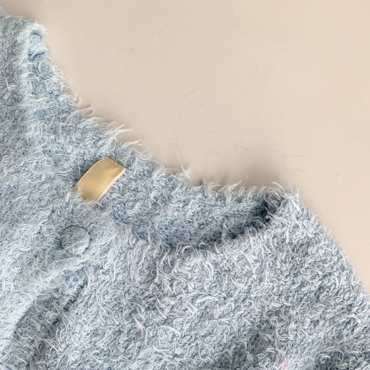 コットンシャギーカーデ ブルー Free