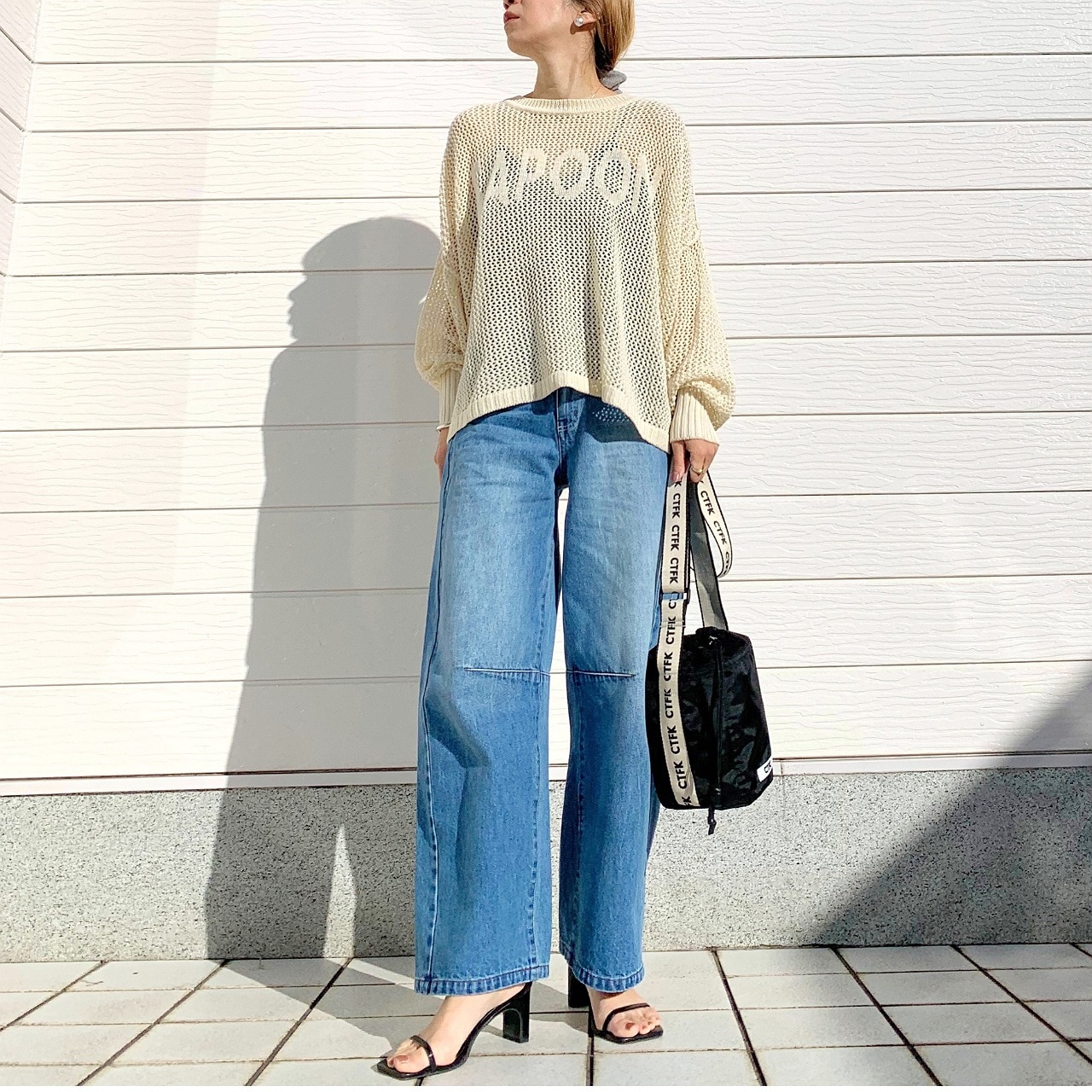 メッシュロゴニット ライム Free