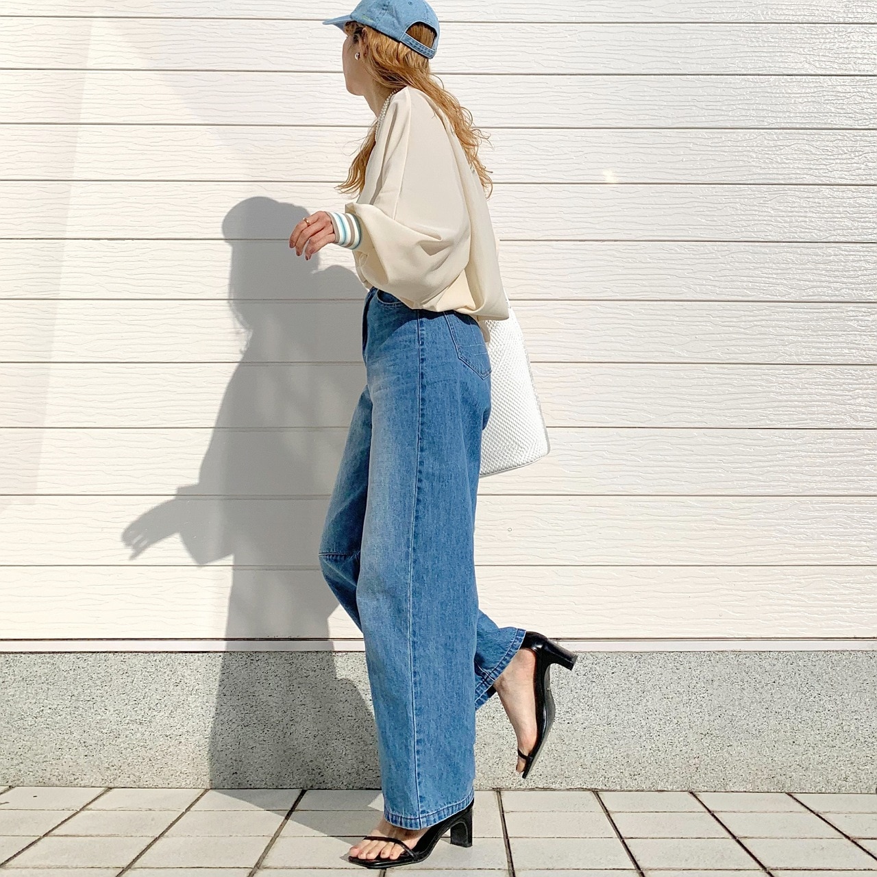 ドルマンリブブラウス ラベンダー Free