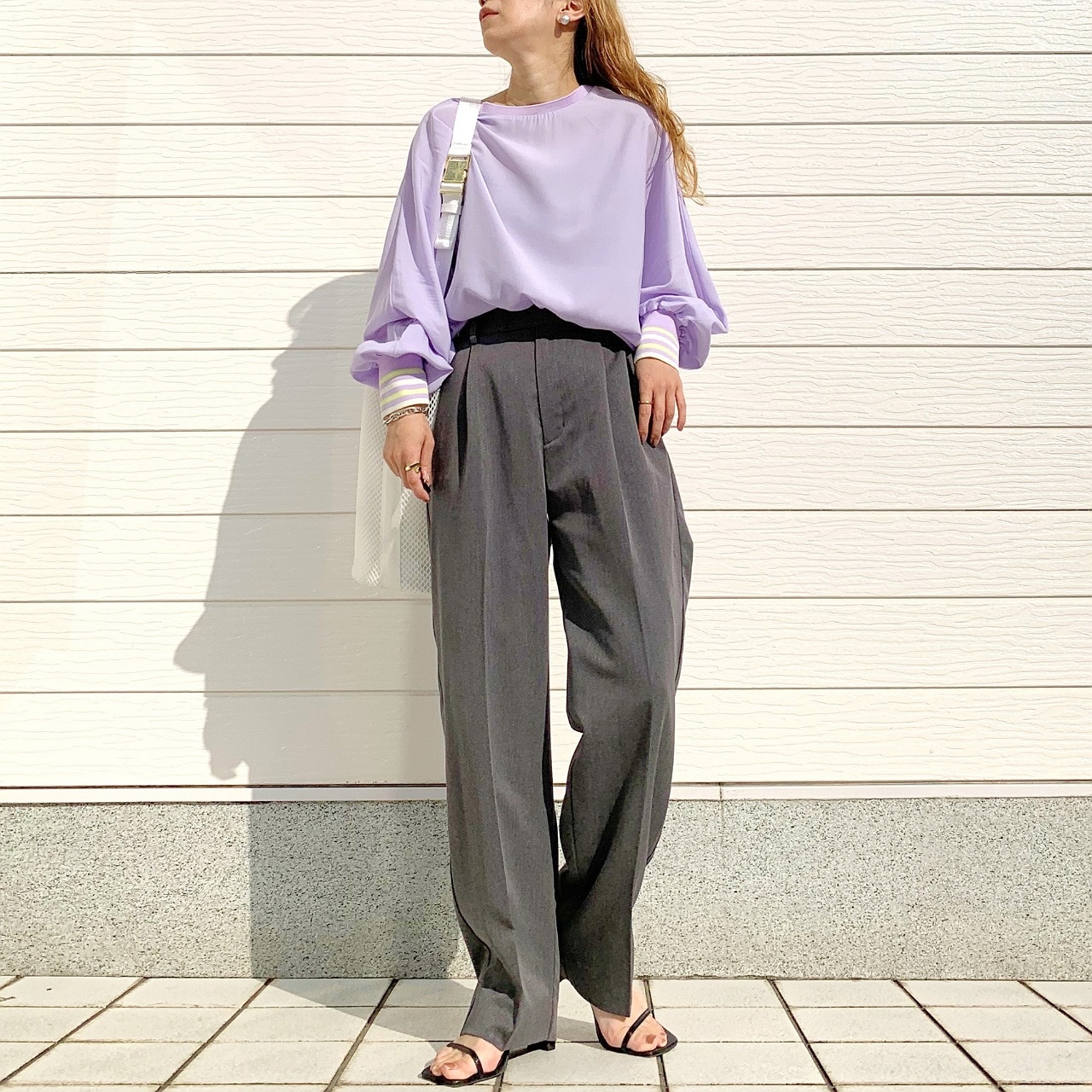 ドルマンリブブラウス カーキ Free