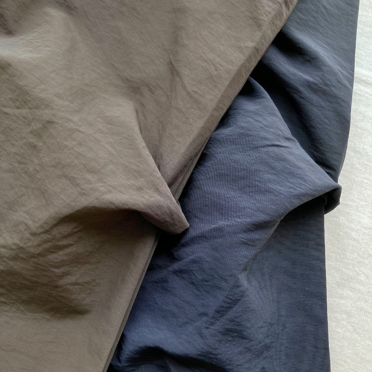 リブ付きワンピース ブラウン Free