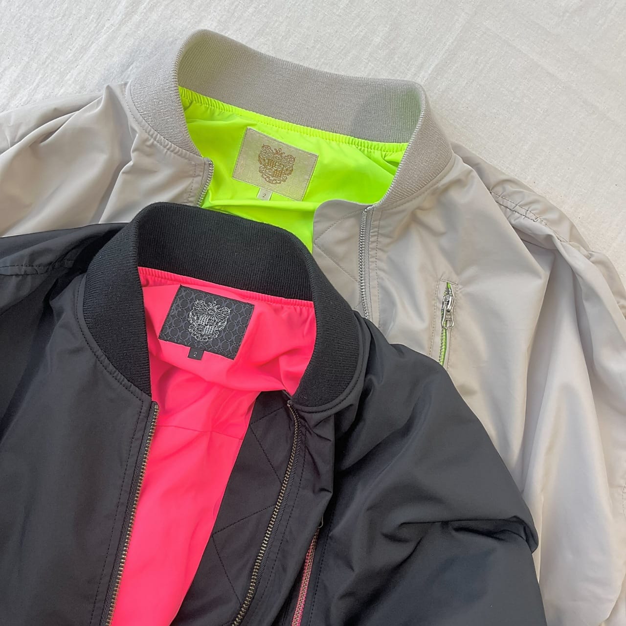 MA-1ギャザーブルゾン グレージュ Free