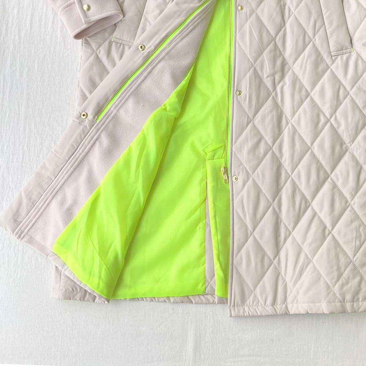 キルトオーバーコート アイボリー Free