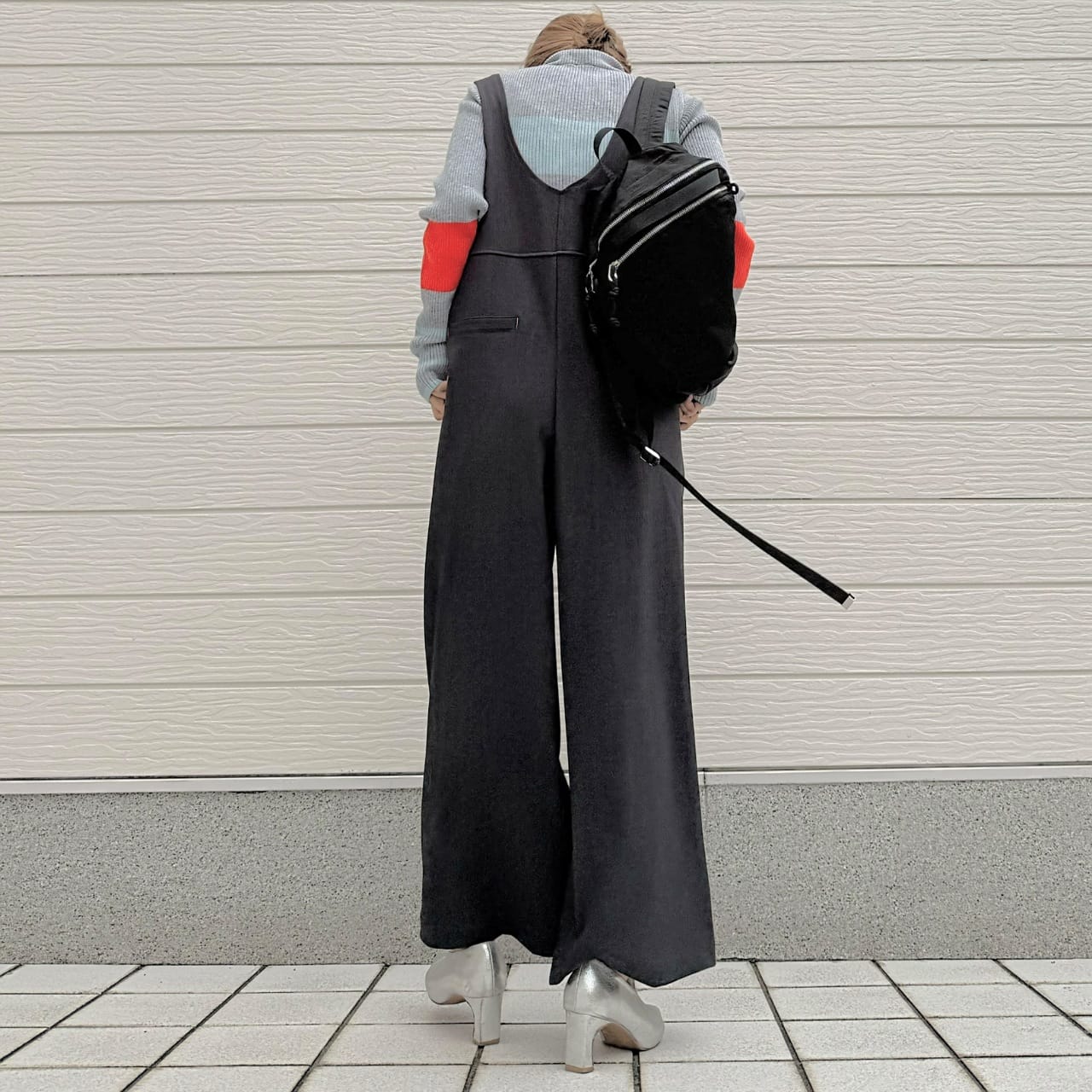 リブタートルカラーニット ブラック Free