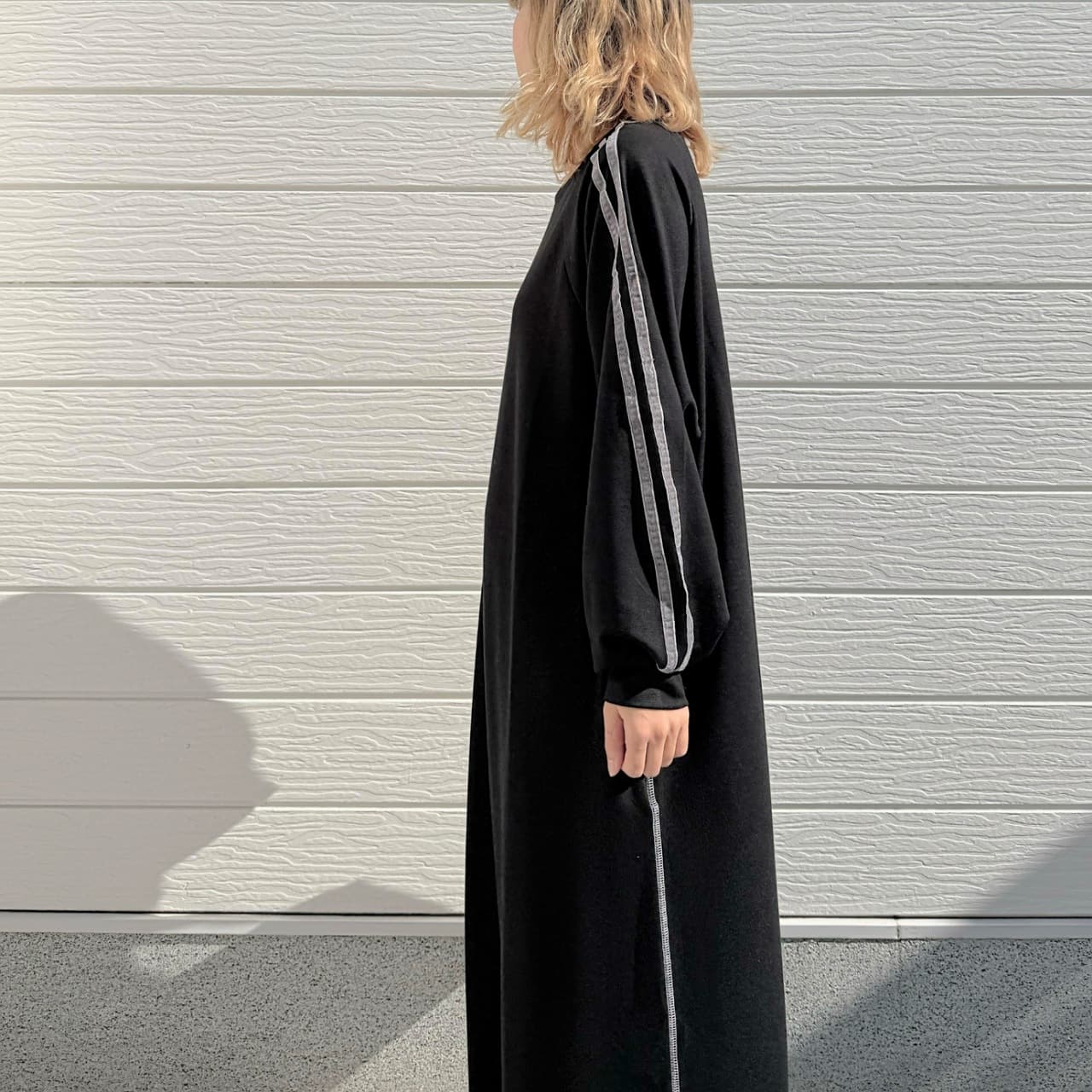 ソフトダンボールバイカラーラインワンピース カーキ Free