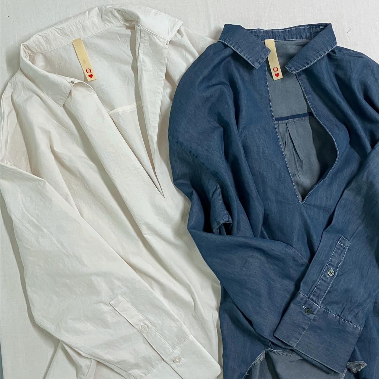 デニムスキッパーシャツ インディゴ Free