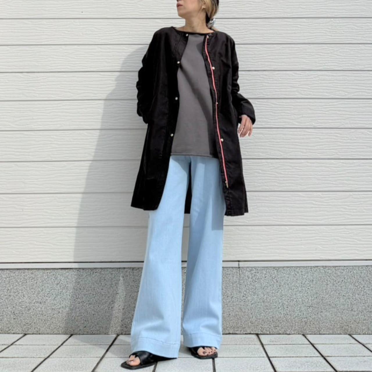 ノーカラーツイルコート ベージュ Free