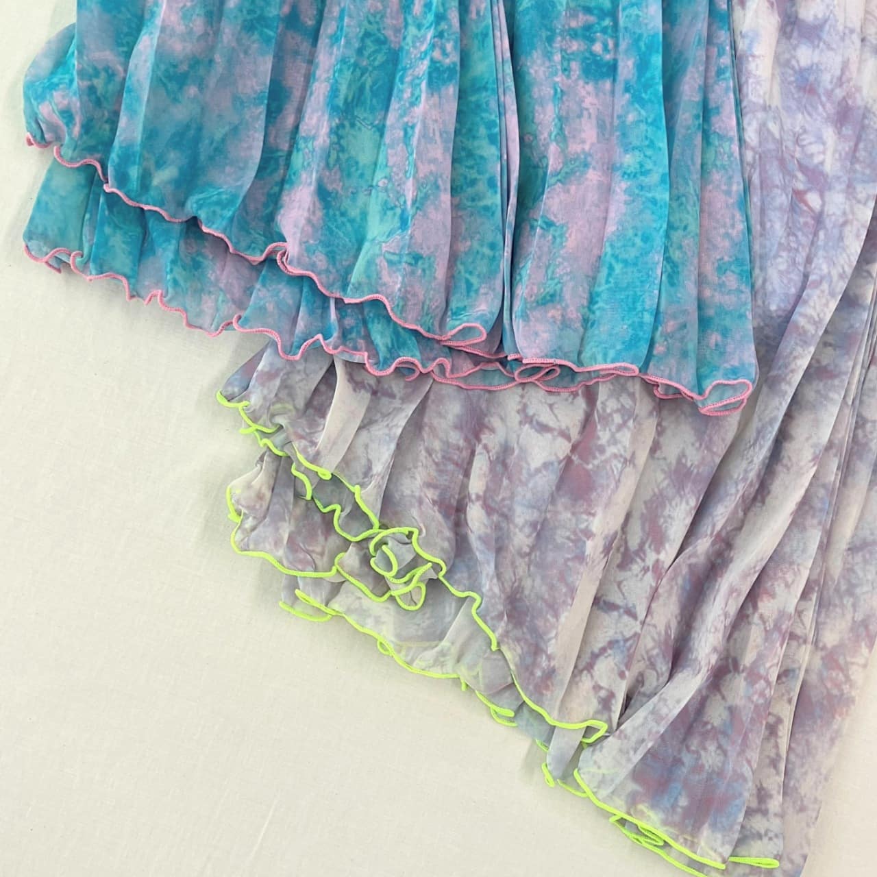 ニュアンスカラープリーツスカート ブルー Free