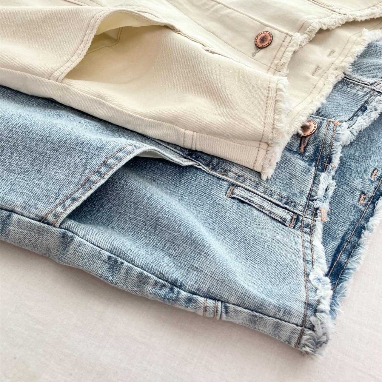 ストレッチデニムパンツ ホワイト Free