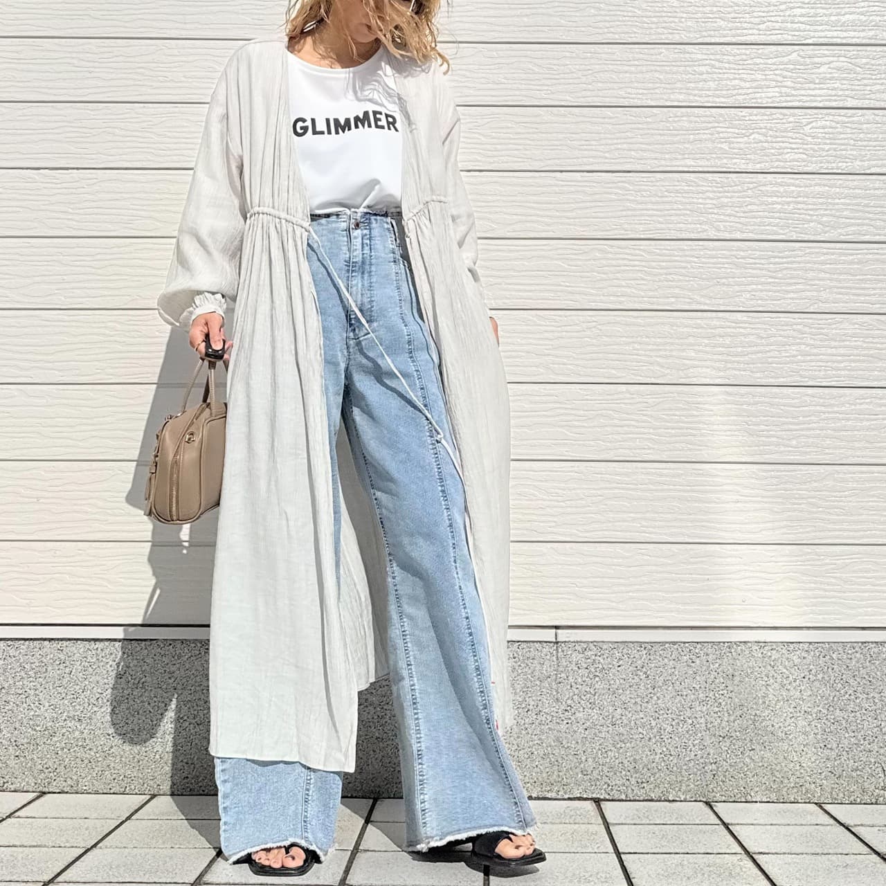 GLIIMMER半袖トップス ホワイト Free