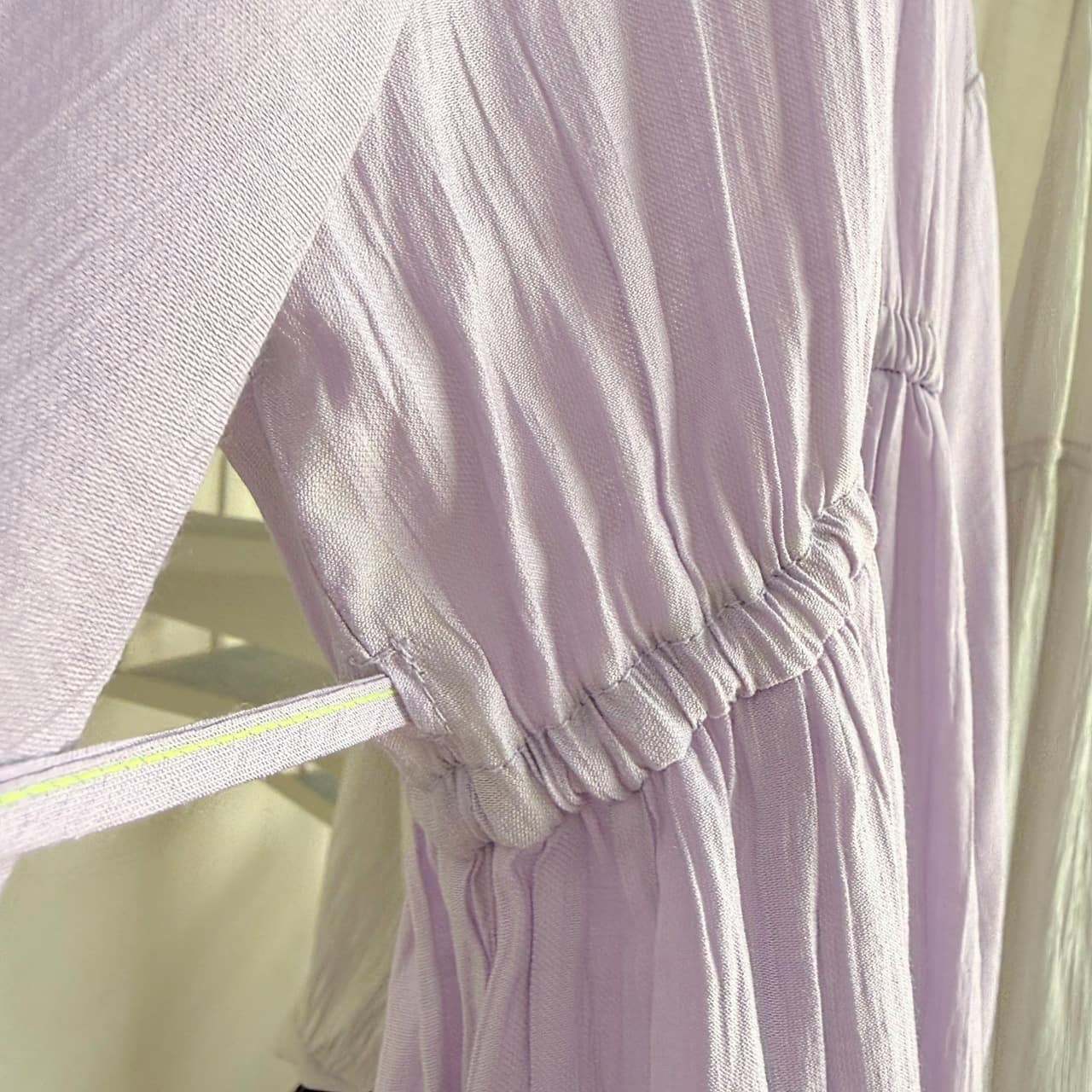 ガウンギャザーワンピース ラベンダー Free