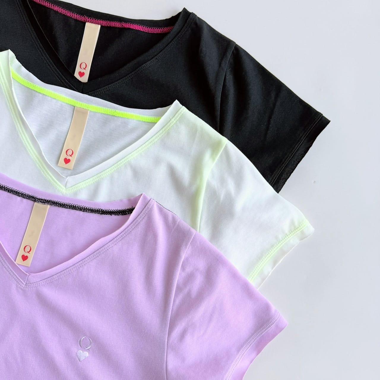 Airlyポイント刺繍デイリーT ピンク Free