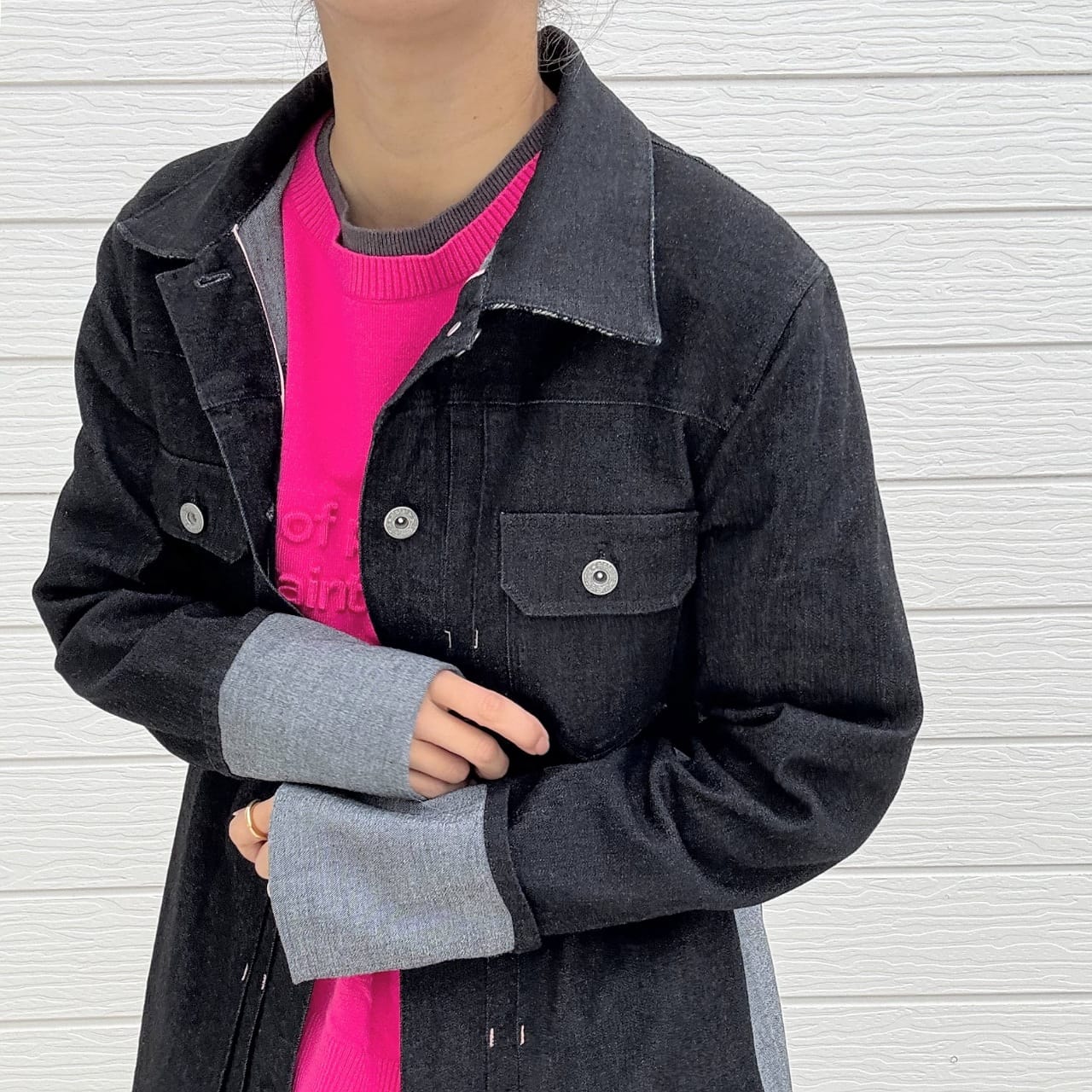 デニムロングジャケット インディゴ Free