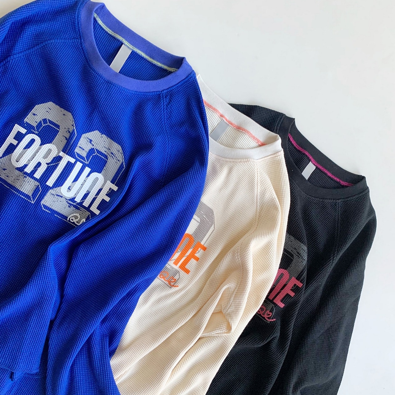 ワッフルボリュームトップス アイボリー Free