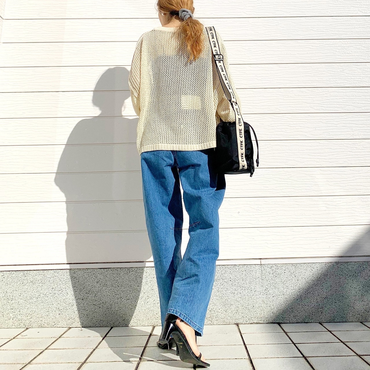 メッシュロゴニット ライム Free