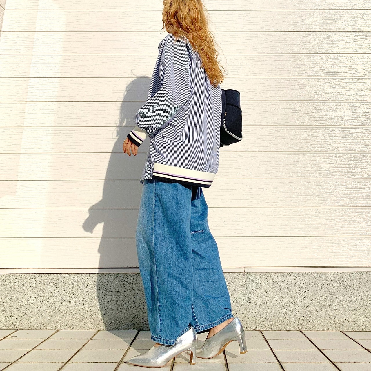 リブドッキングシャツ ホワイト Free