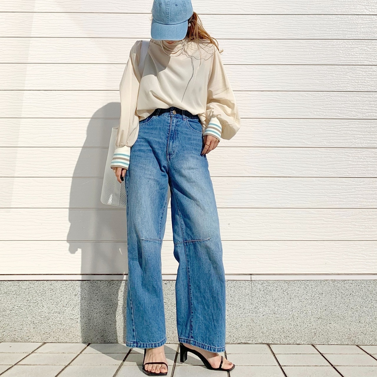 ドルマンリブブラウス カーキ Free