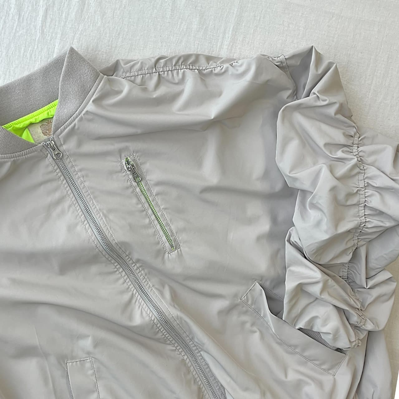 MA-1ギャザーブルゾン グレージュ Free