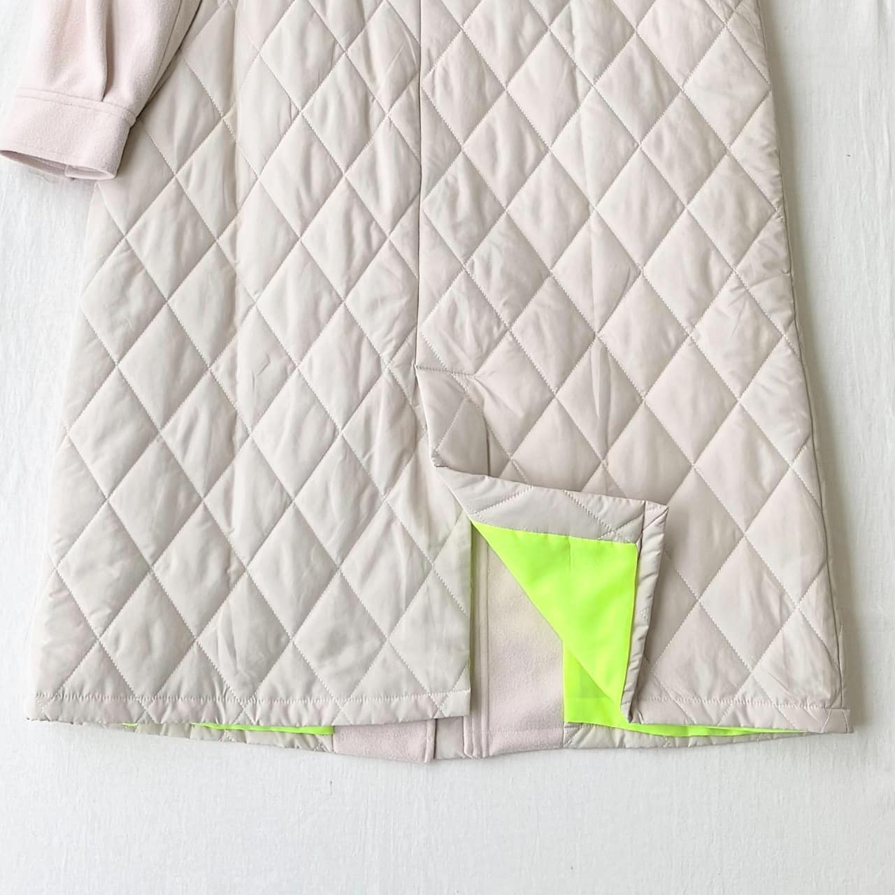 キルトオーバーコート アイボリー Free