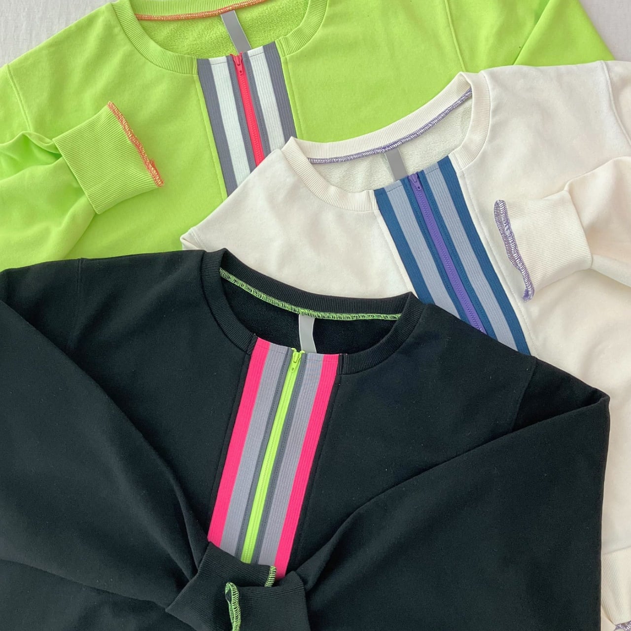 ハーフZipトレーナー ブラック Free