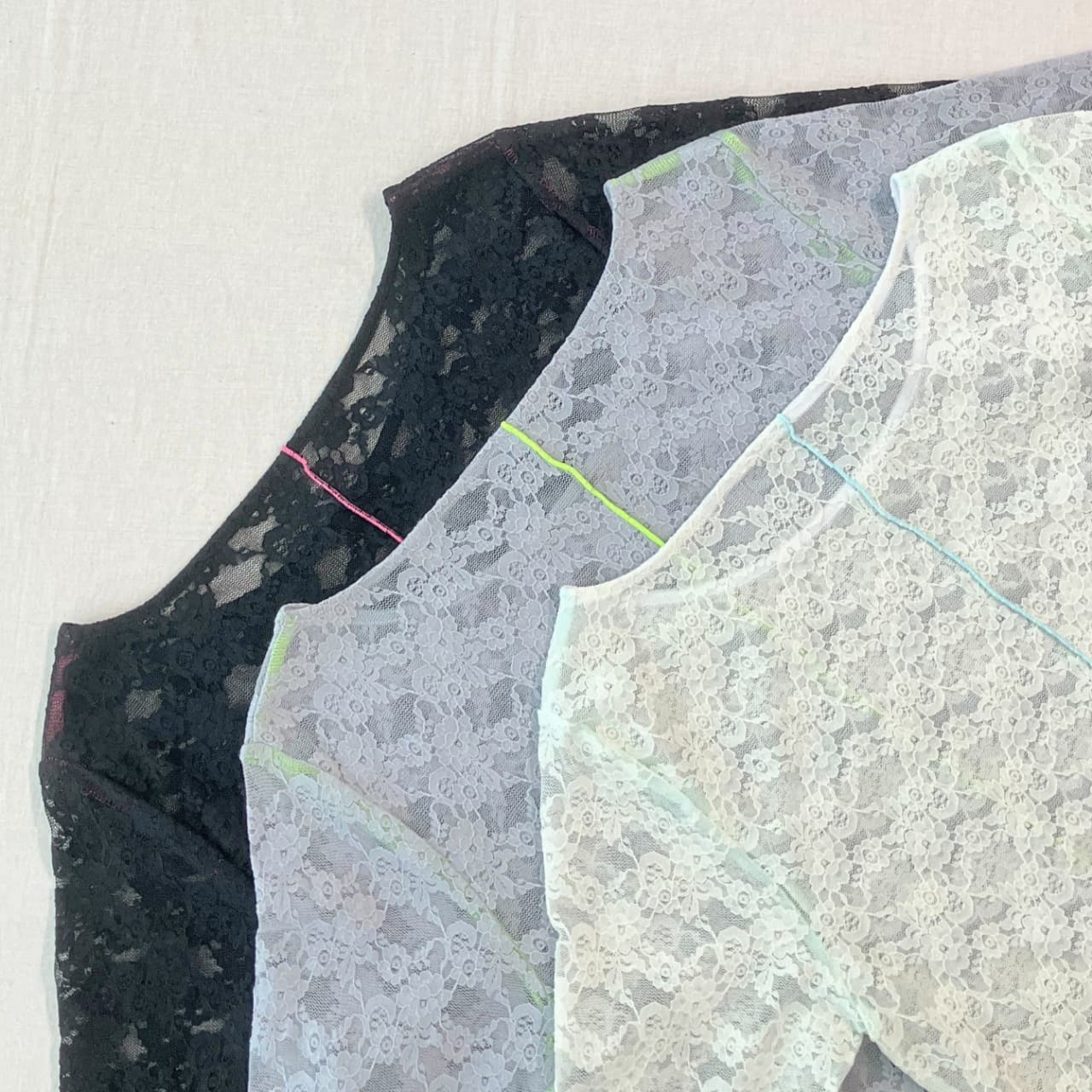 レーシーライントップス ホワイト Free