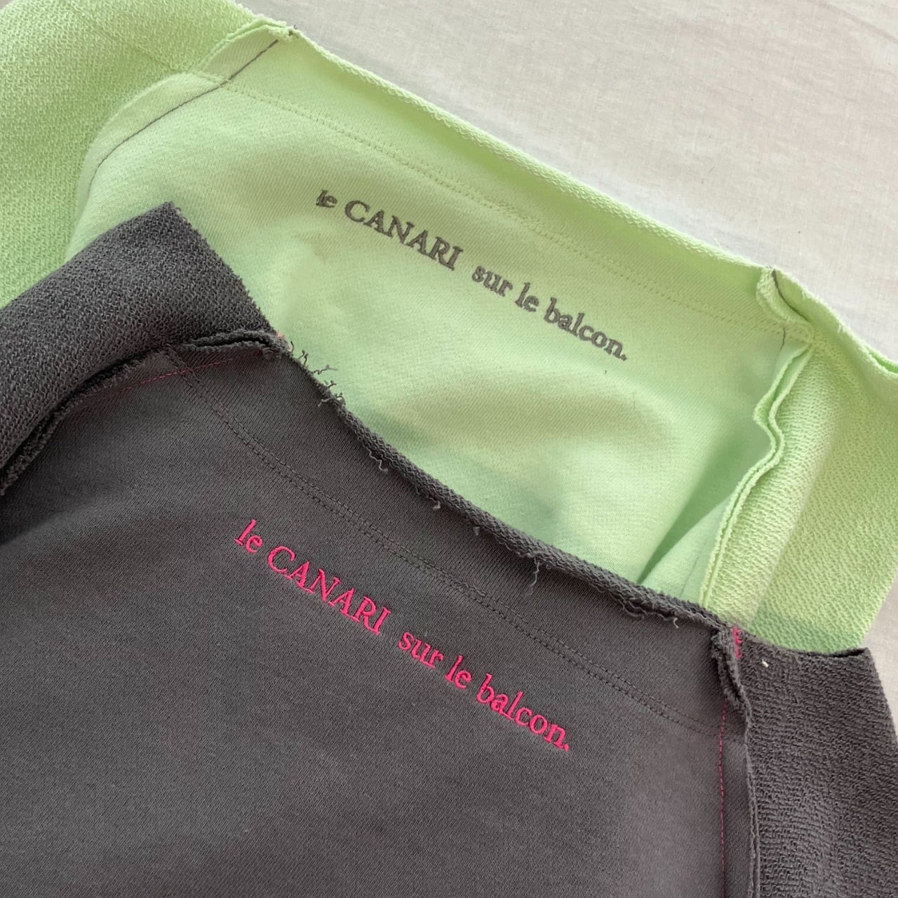 ボートネックラグラン裏毛トップス ライトグリーン Free