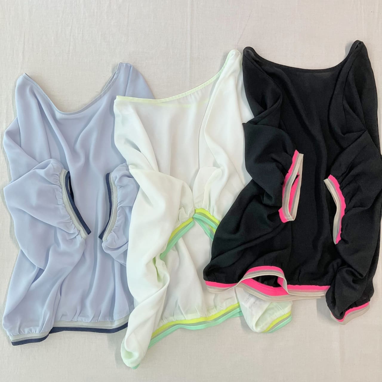 リブヘムライントップス ホワイト Free