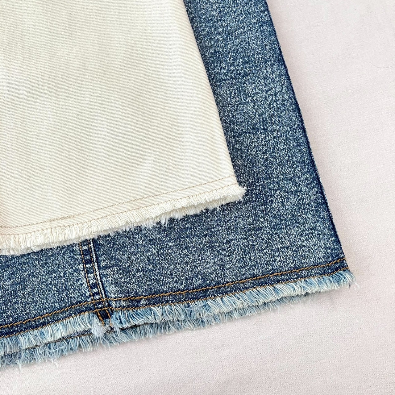 ストレッチデニムナロースカート ホワイト Free