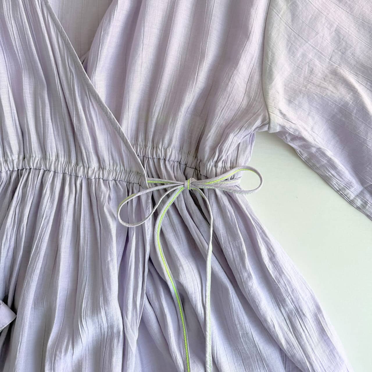 ガウンギャザーワンピース ラベンダー Free