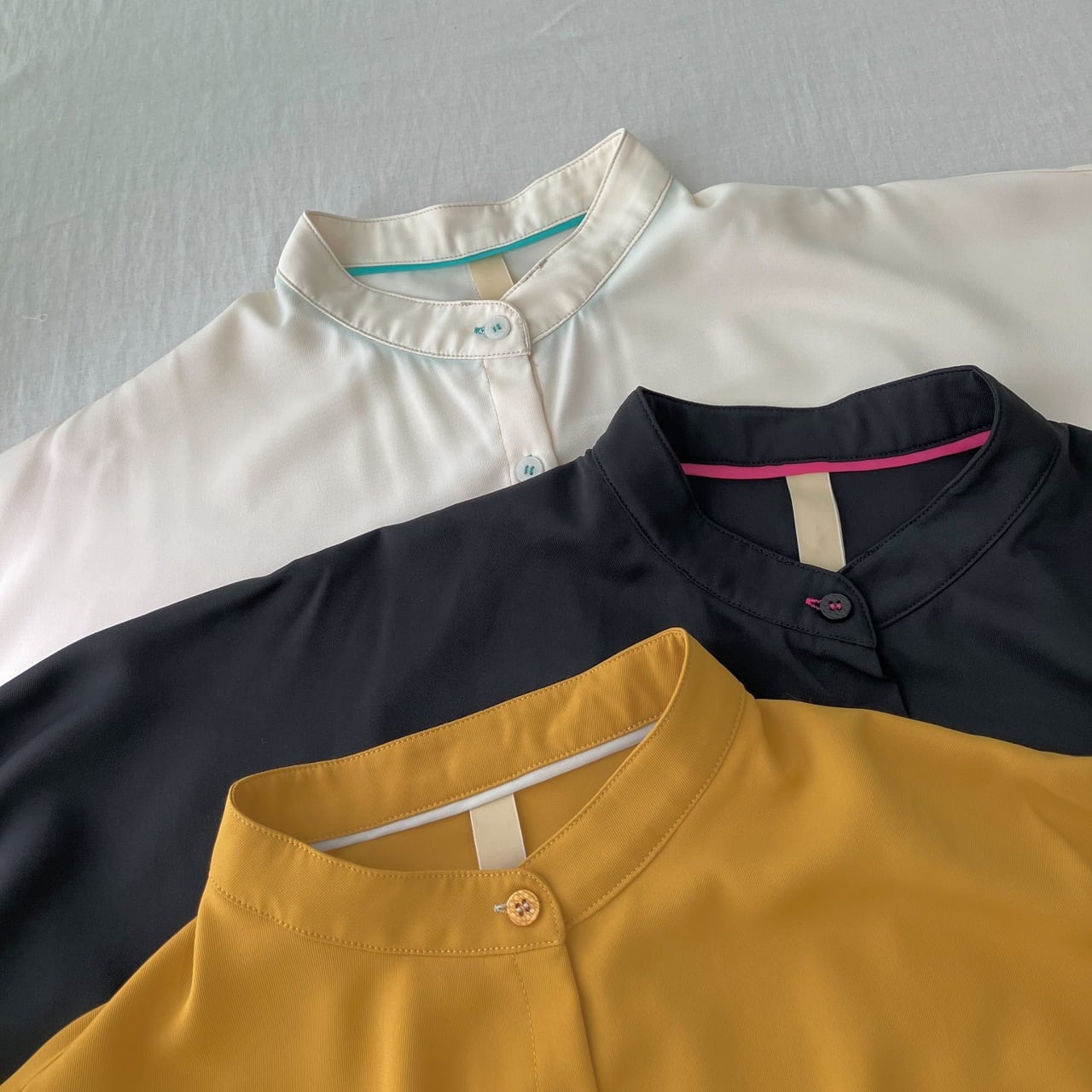 BOXシルエット5分袖シャツ マスタード Free
