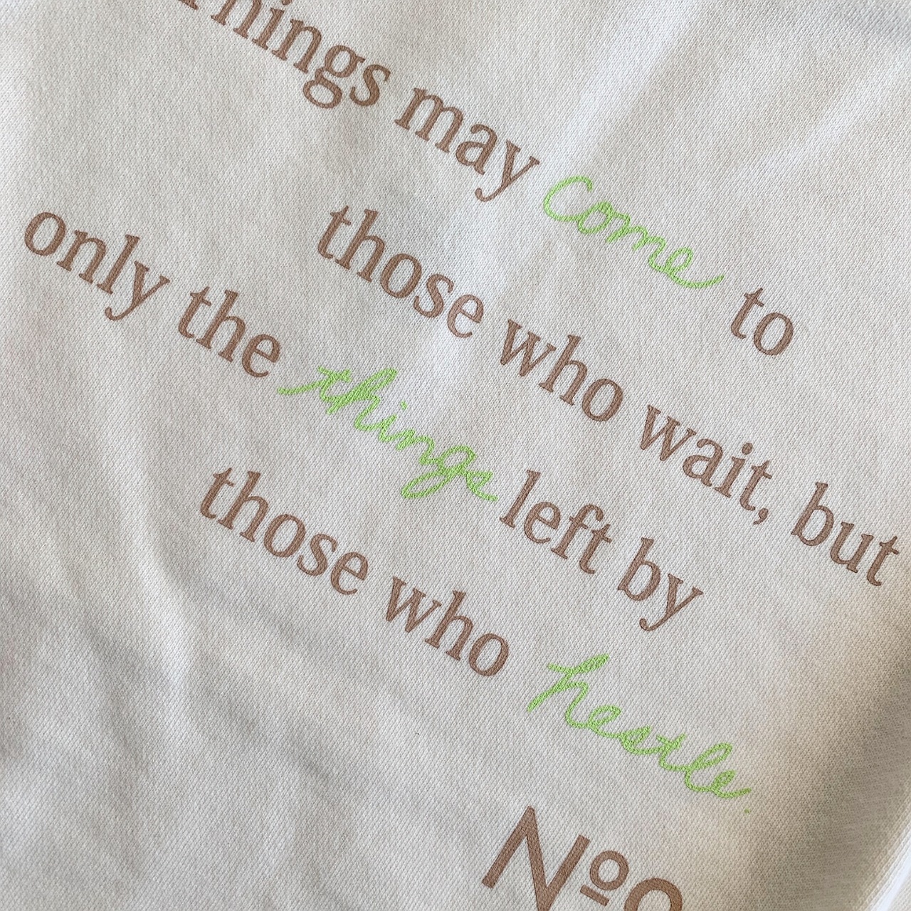 裏毛ロゴトレーナー アイボリー Free