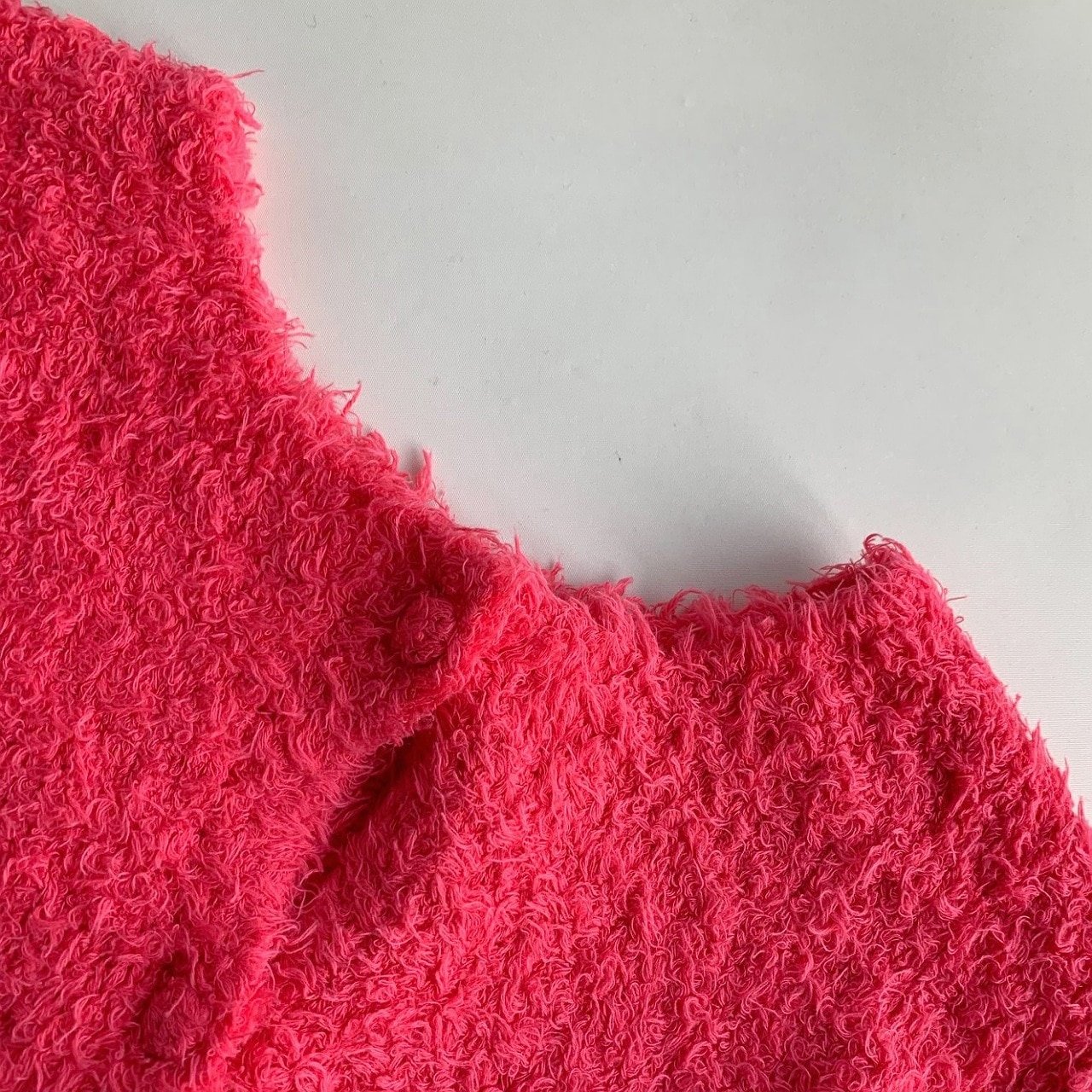 コットンシャギーカーデ ピンク Free