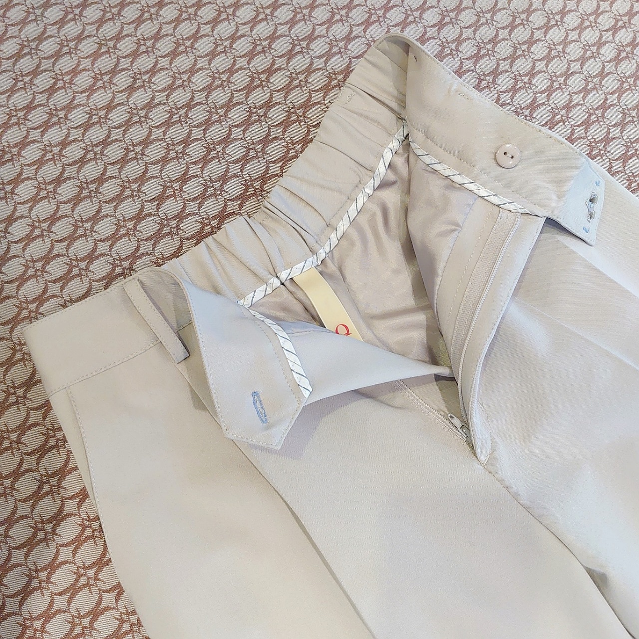 【セットアップ対応アイテム】TRストレッチストレートパンツ ライトベージュ Free