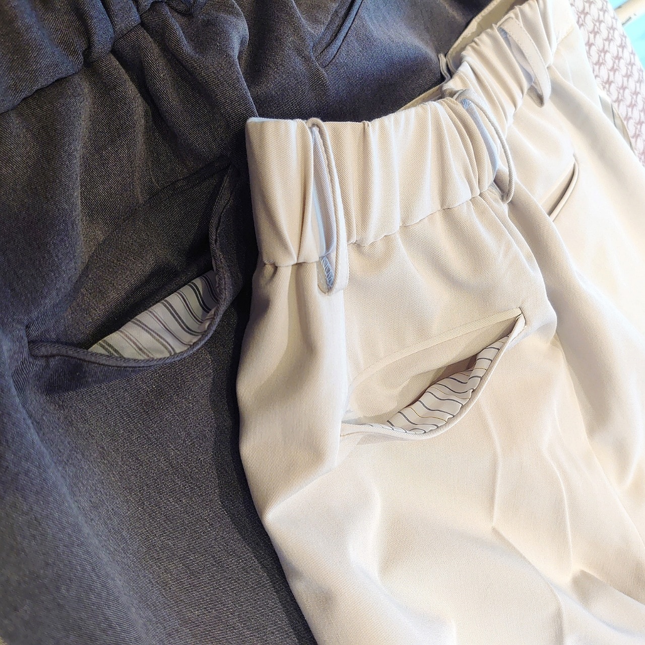 【セットアップ対応アイテム】TRストレッチストレートパンツ チャコールグレー Free