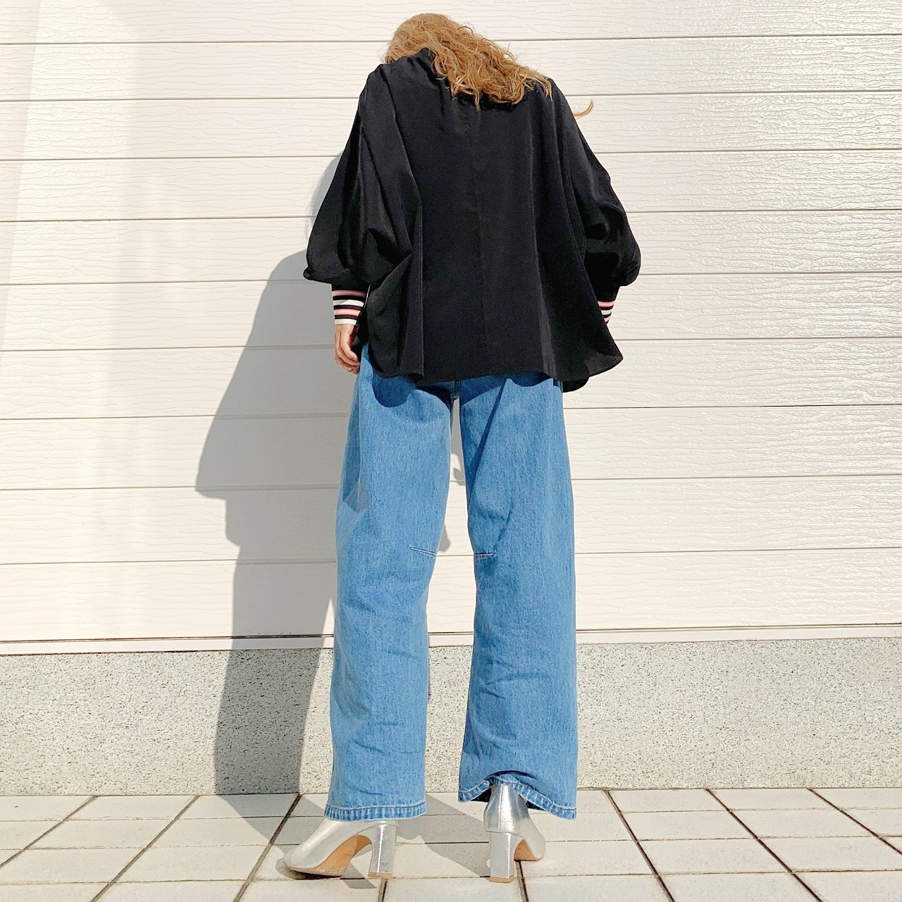 ドルマンリブブラウス ラベンダー Free