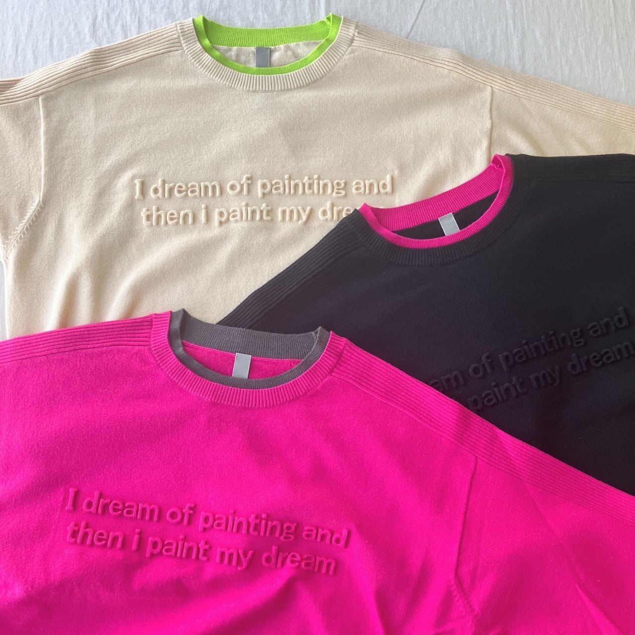 エンボスロゴニット ブラック Free