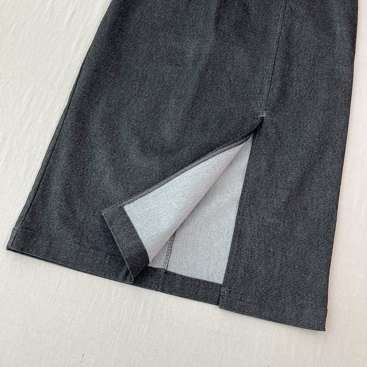 裏毛ストレッチタイトスカート チャコールグレー Free