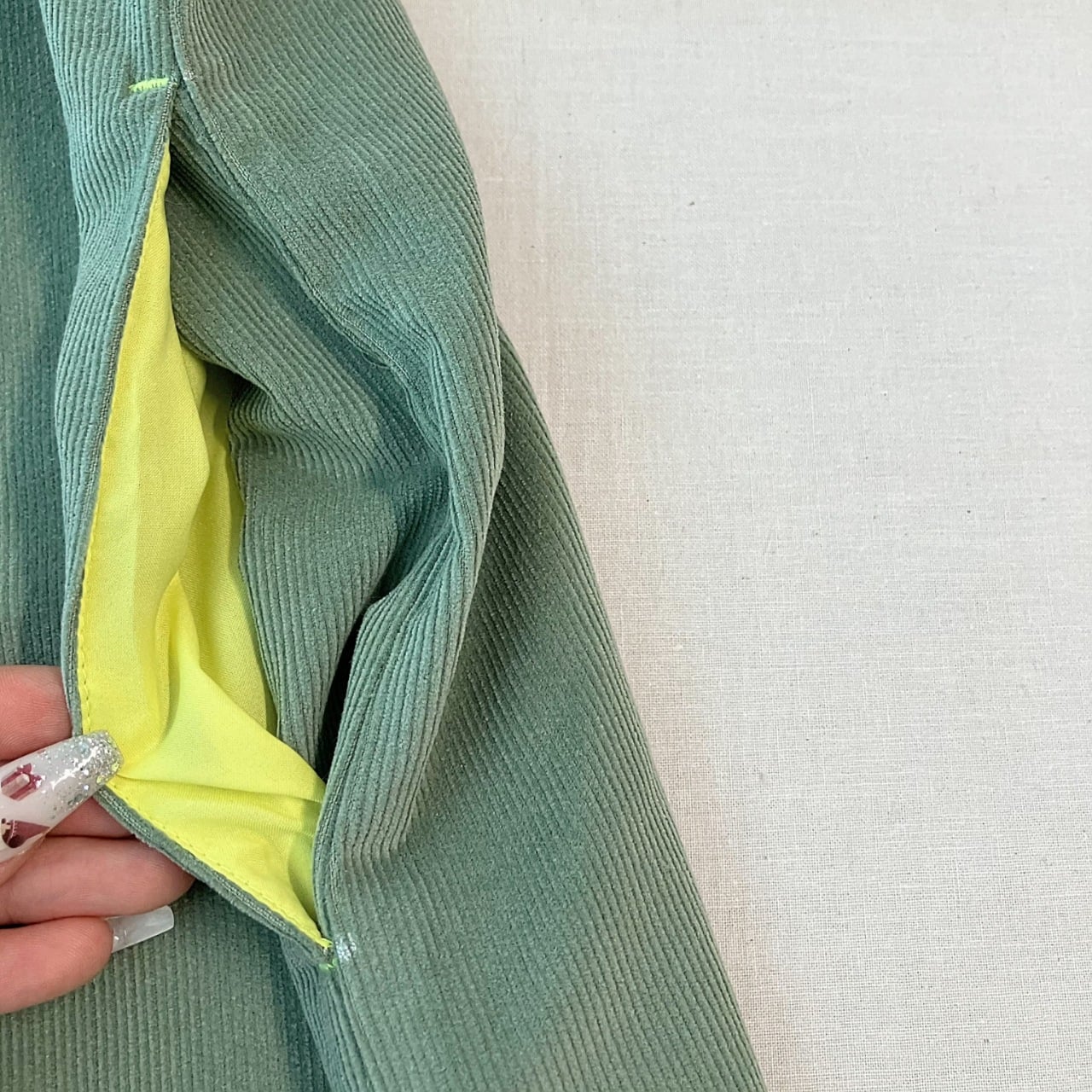 コーデュロイZipキャミワンピ ブラウン Free