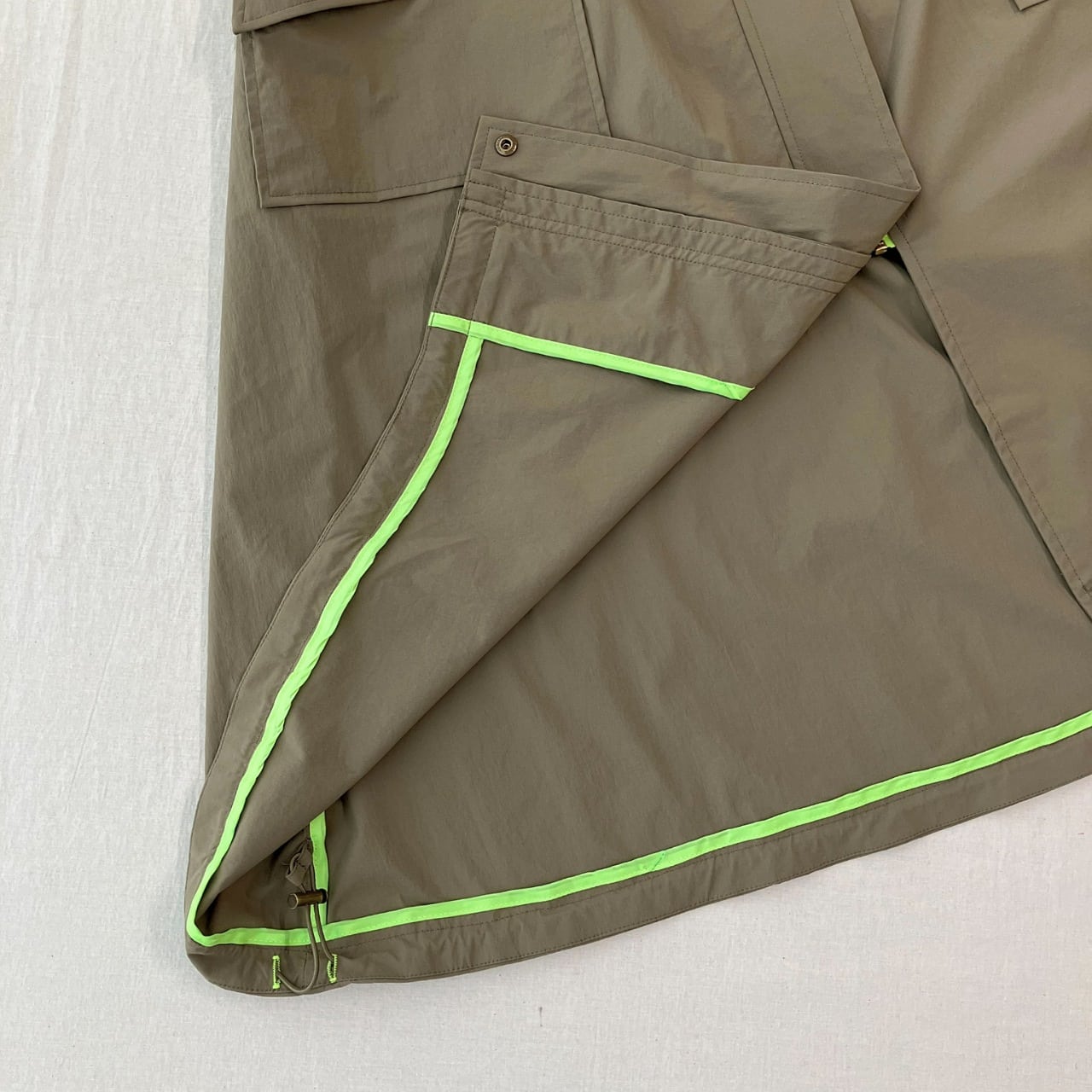 リブドッキングミリタリーコート カーキ Free