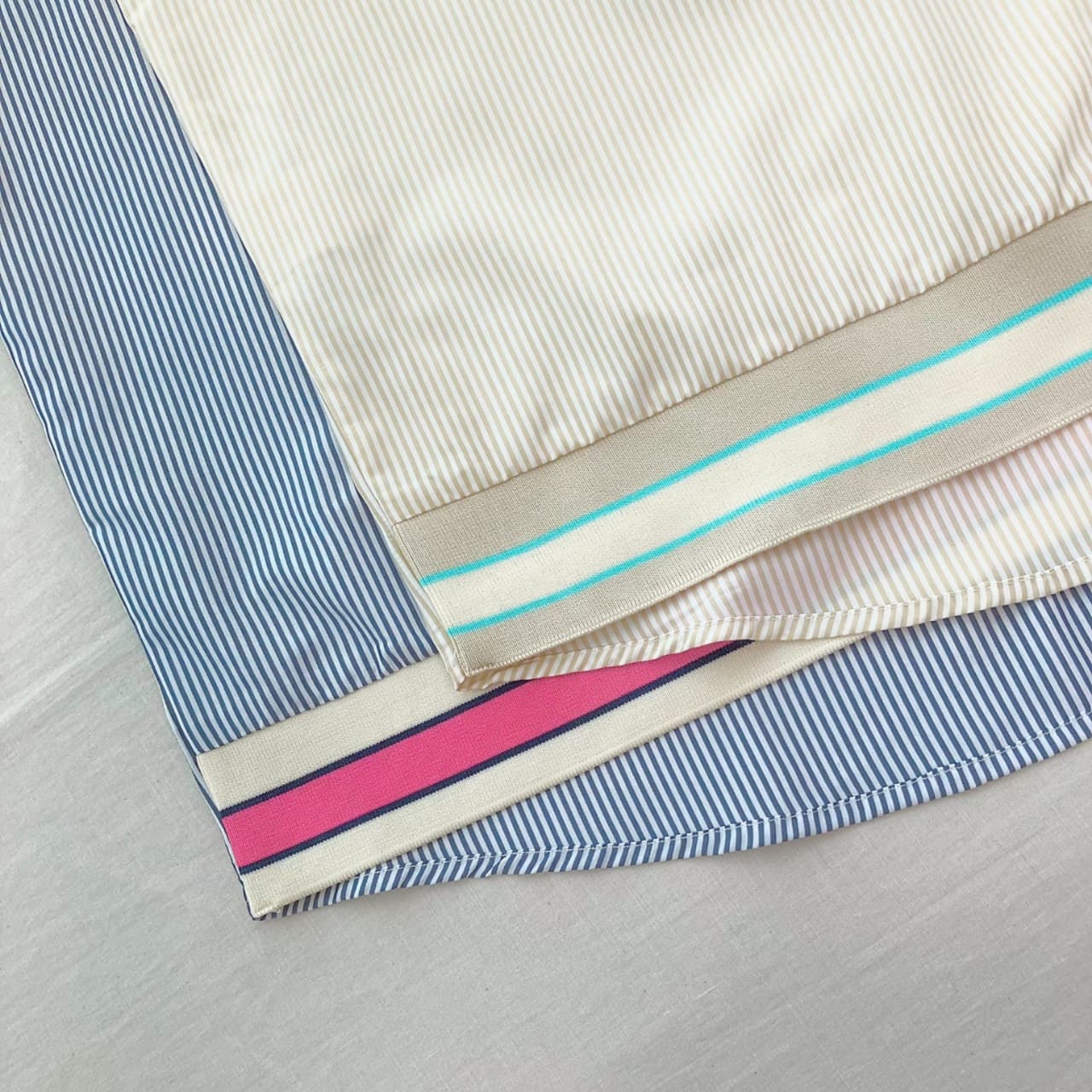 ピンストライプリブドッキングシャツ ネイビー Free