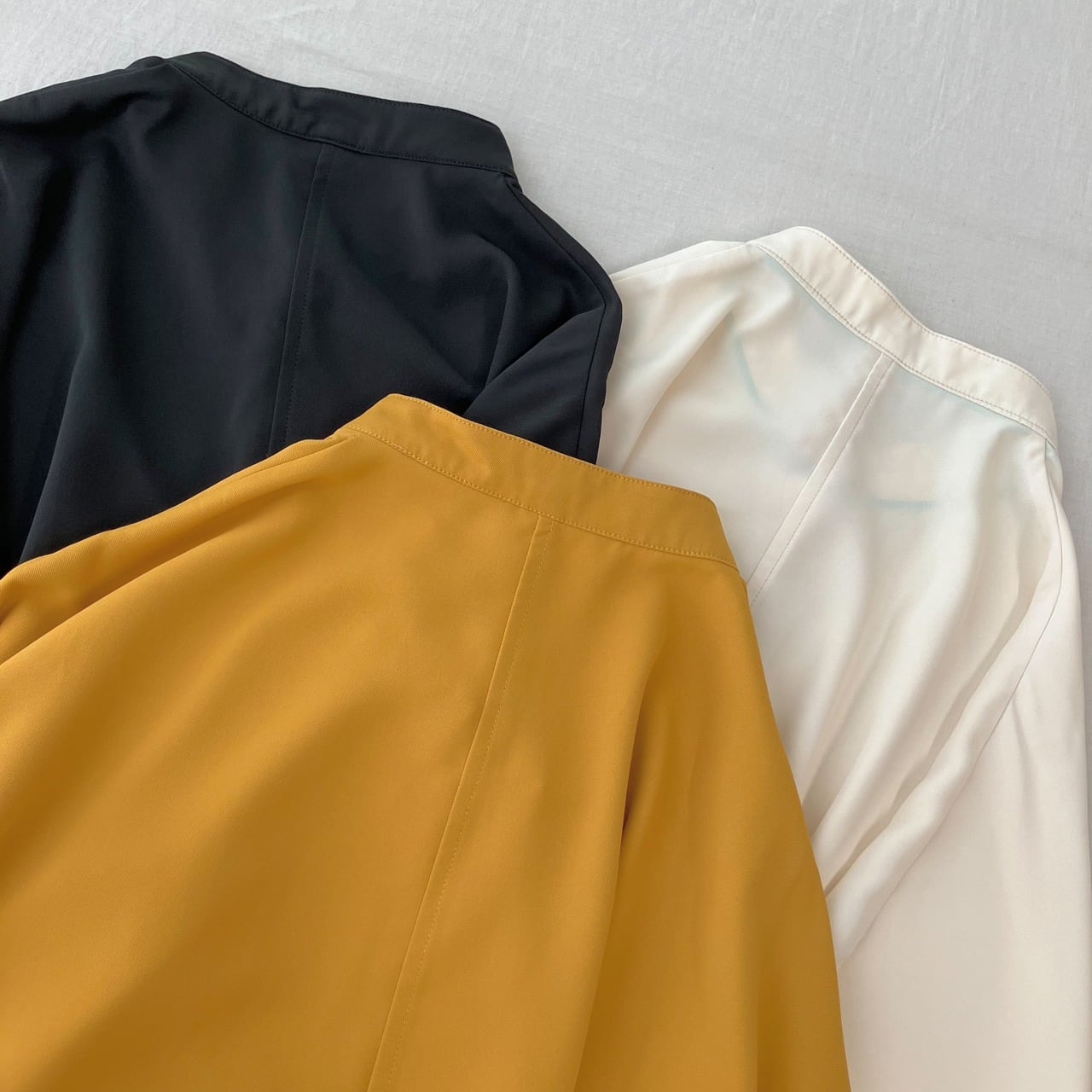 BOXシルエット5分袖シャツ マスタード Free