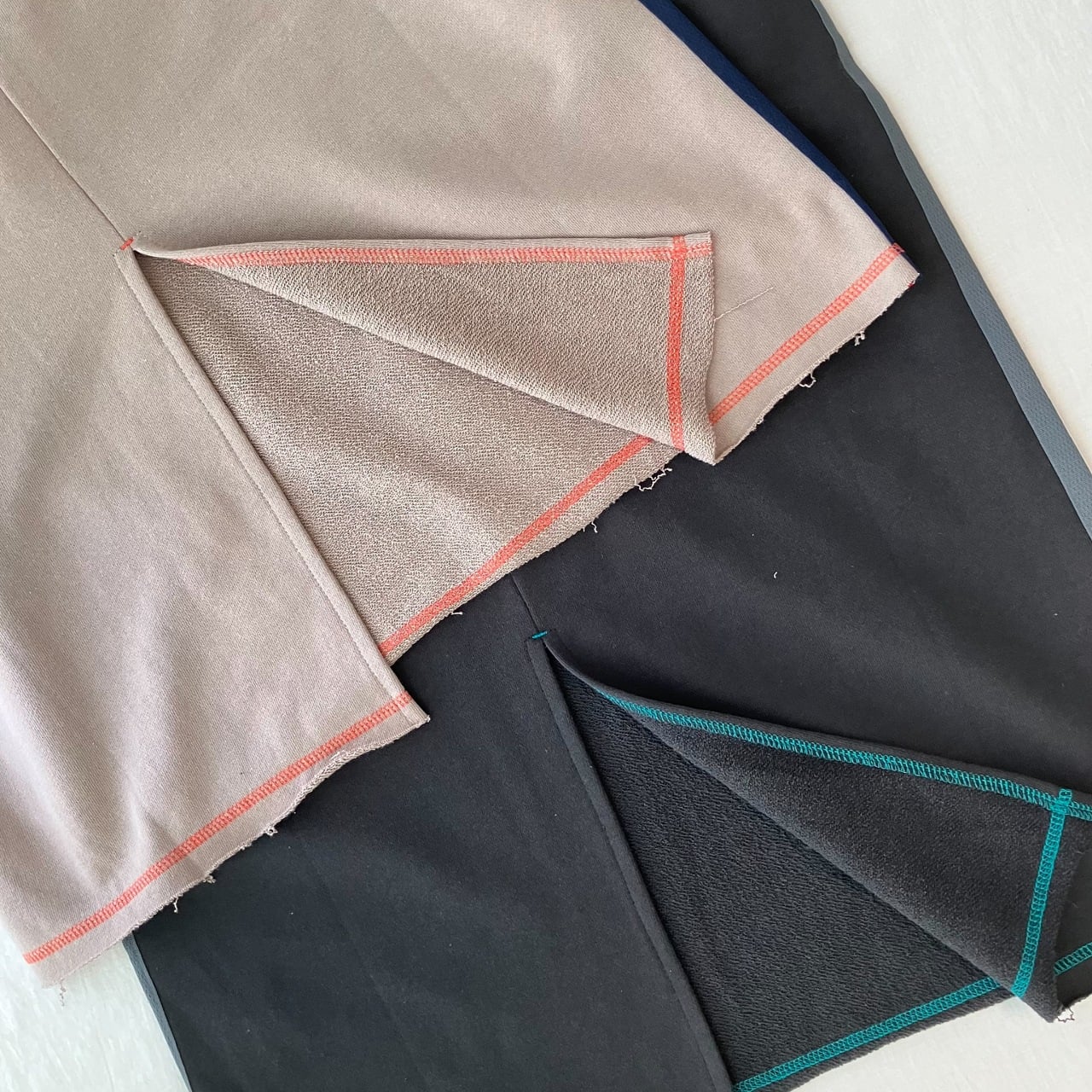 サイドライン裏毛スカート モカベージュ Free