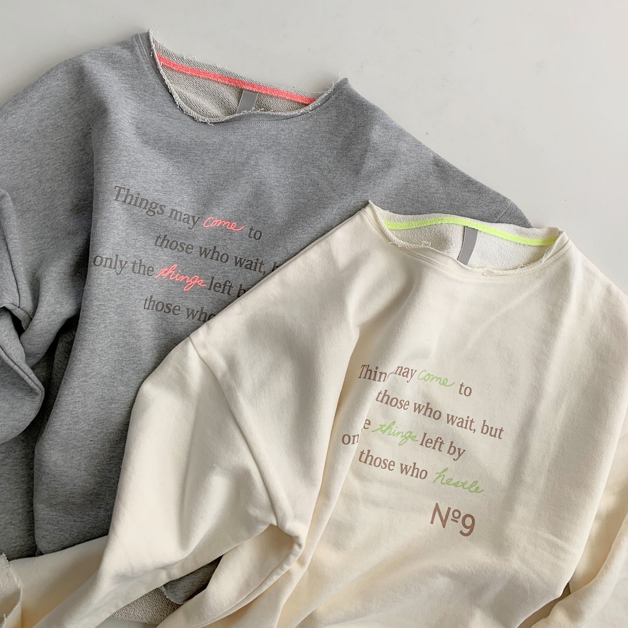 裏毛ロゴトレーナー アイボリー Free