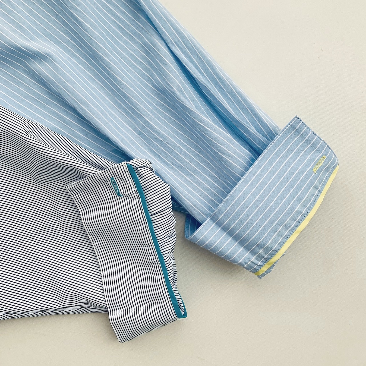 ストライプドッキングシャツ ホワイト系 Free