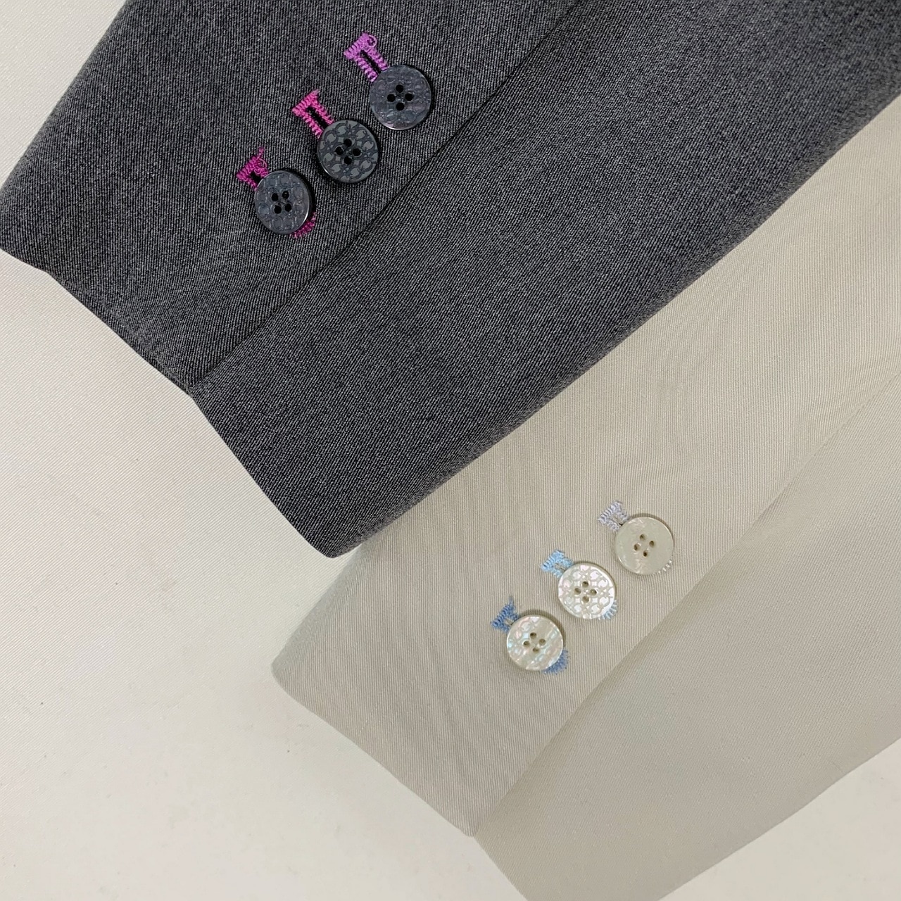 【セットアップ対応アイテム】TRストレッチピークドラぺルジャケット ライトベージュ Free