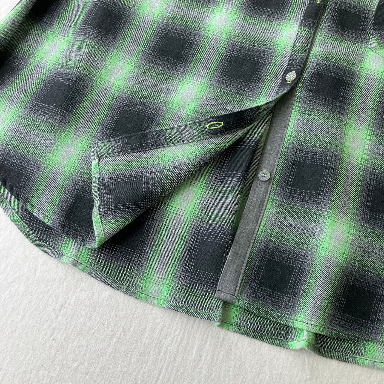 シャドーチェックオーバーサイズシャツ ピンク Free