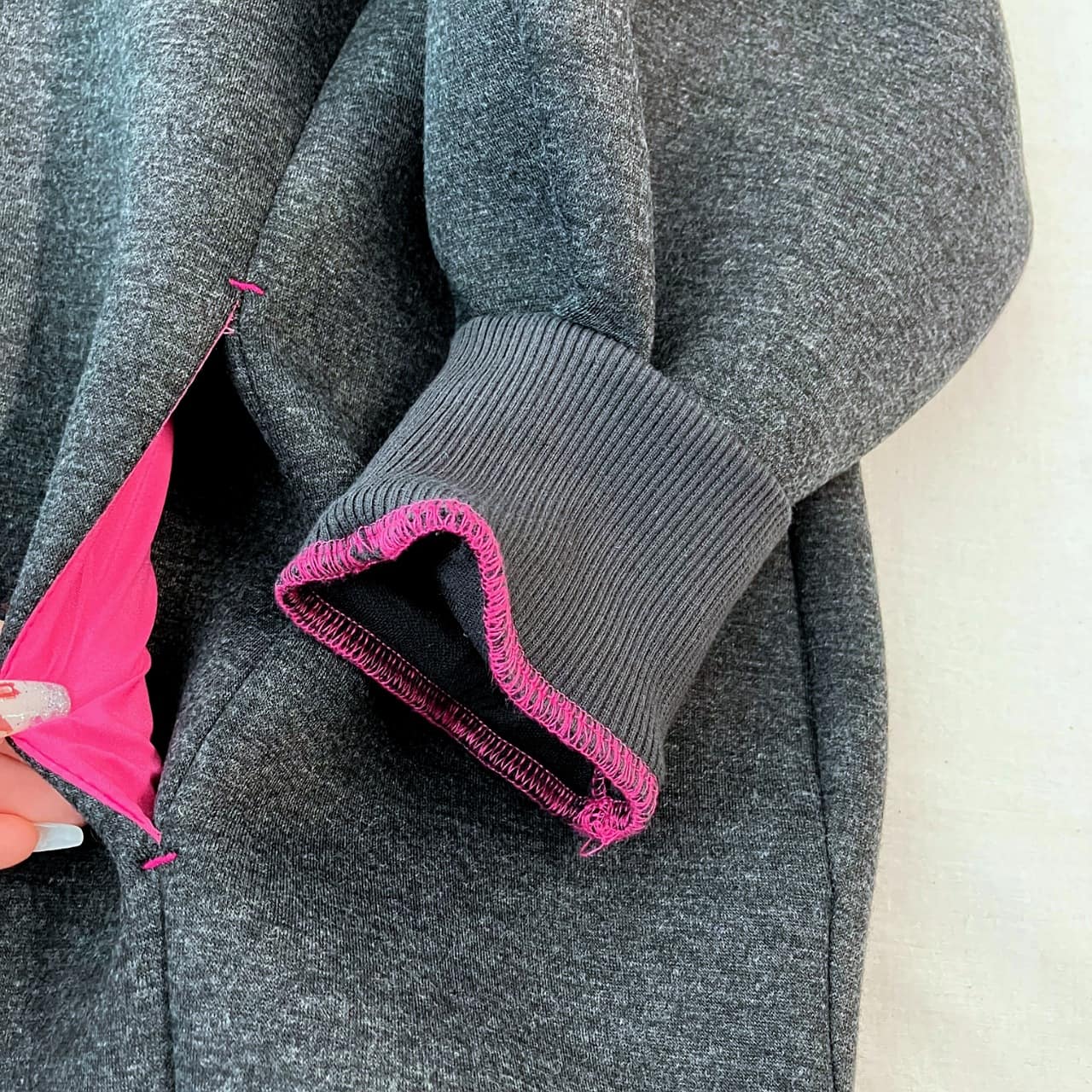 ボンディングパーカー グレー Free